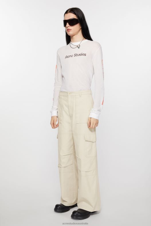 Twill trousers Ivory White Acne Studios R66LJ1039 Apparel