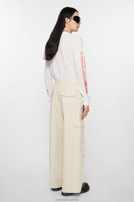 Twill trousers Ivory White Acne Studios R66LJ1039 Apparel