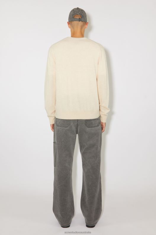 V-neck cardigan Unisex Oatmeal Melange Acne Studios R66LJ941 Apparel