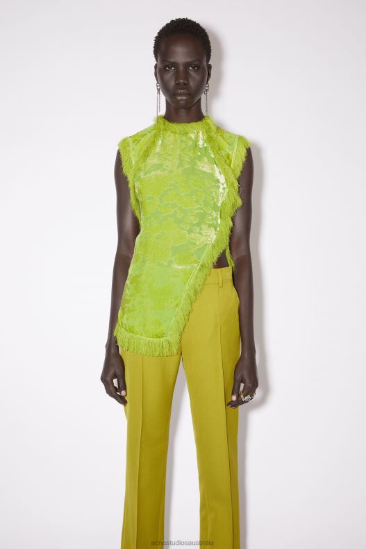 Velvet top Runway Show Apple Green Acne Studios R66LJ181 Apparel