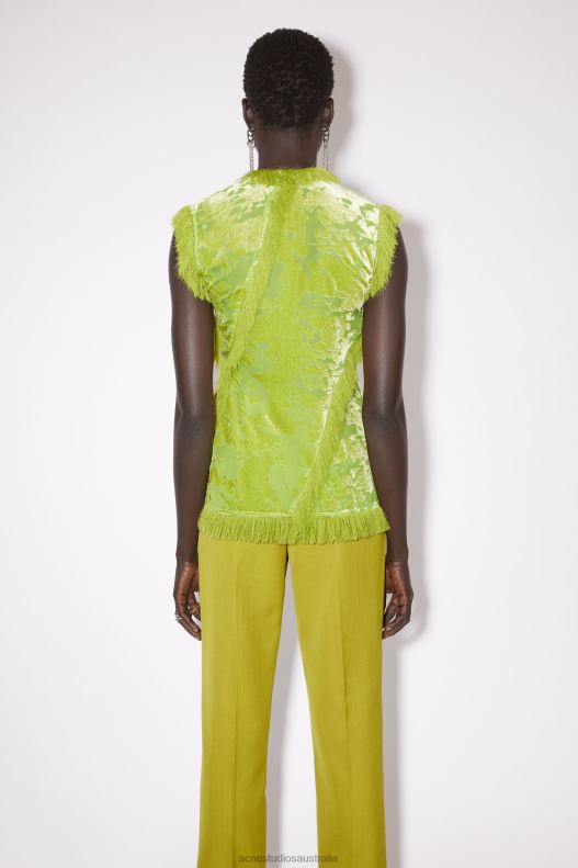 Velvet top Runway Show Apple Green Acne Studios R66LJ181 Apparel