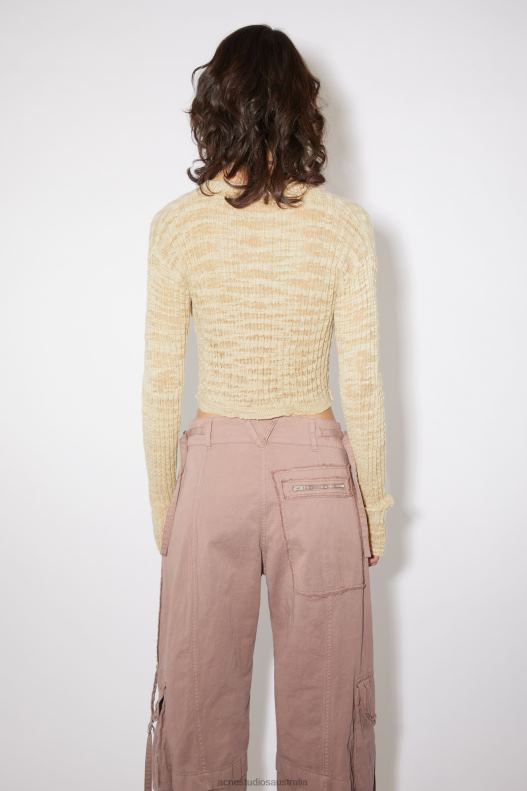 Wide rib cardigan Cold Beige Acne Studios R66LJ117 Apparel