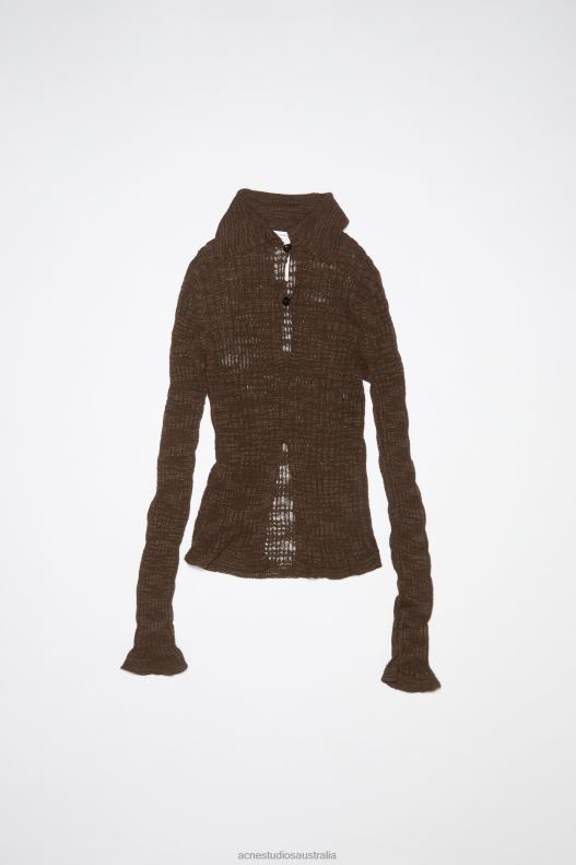 Wide rib jumper Dark Brown Acne Studios R66LJ119 Apparel