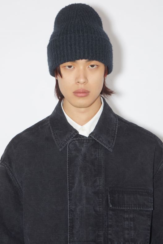 Wool blend beanie Navy Acne Studios R66LJ548 Accessories