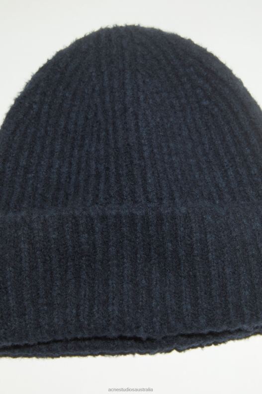 Wool blend beanie Navy Acne Studios R66LJ548 Accessories