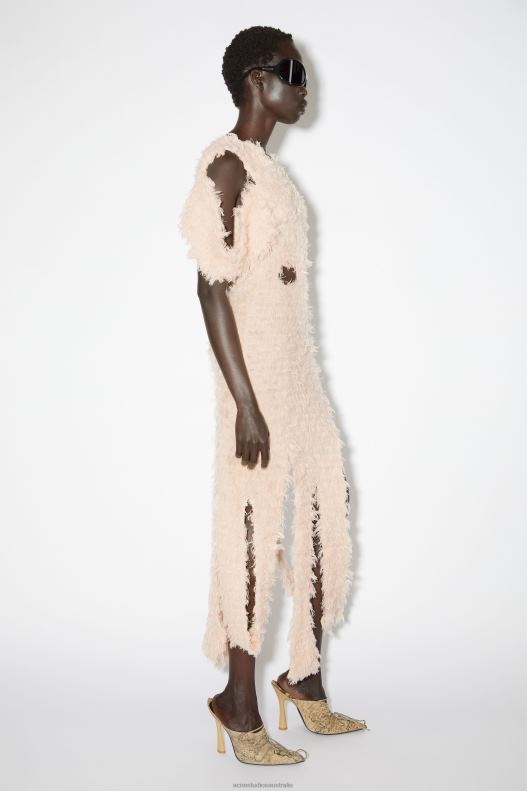 Wool blend cut-out dress Runway Show Pale Pink Acne Studios R66LJ281 Apparel