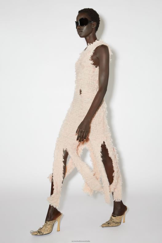 Wool blend cut-out dress Runway Show Pale Pink Acne Studios R66LJ281 Apparel