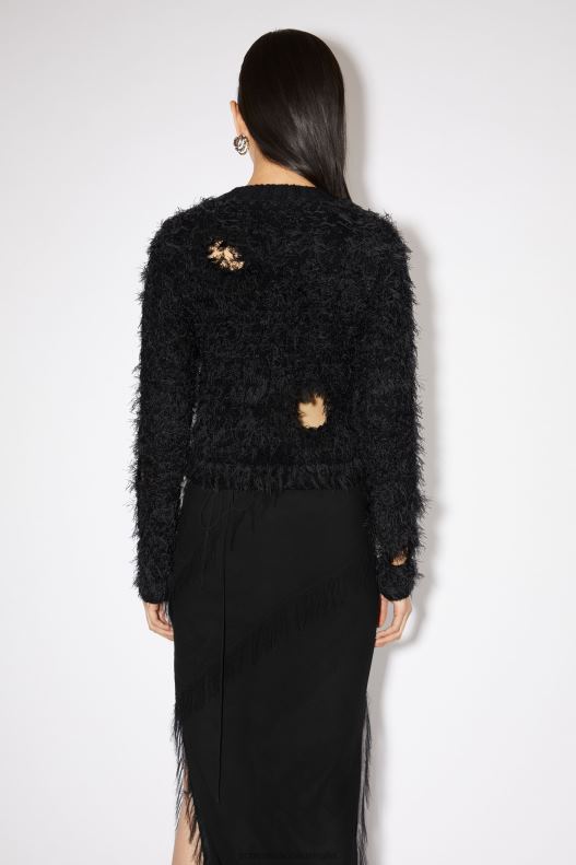 Wool blend cut-out jumper Runway Show Black Acne Studios R66LJ107 Apparel