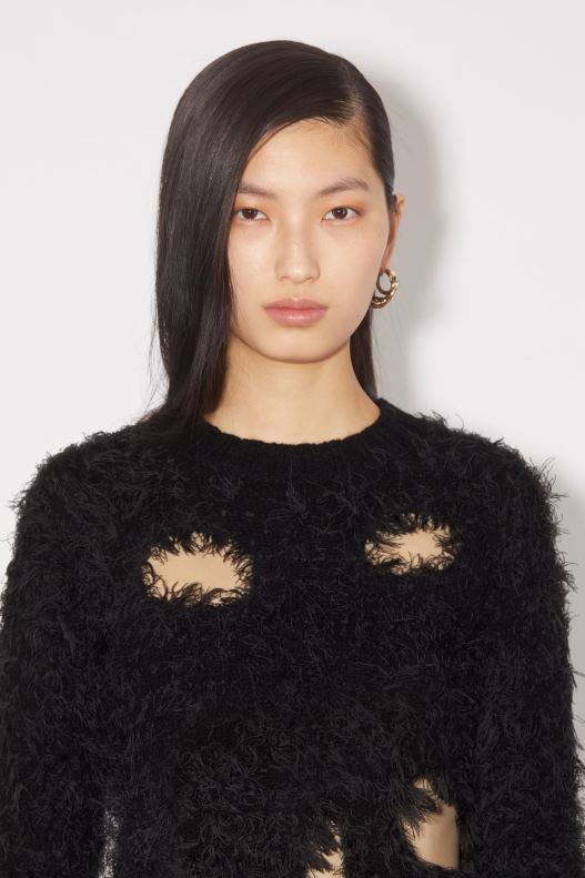 Wool blend cut-out jumper Runway Show Black Acne Studios R66LJ107 Apparel