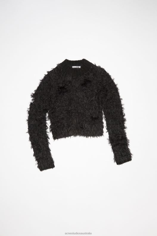 Wool blend cut-out jumper Runway Show Black Acne Studios R66LJ107 Apparel