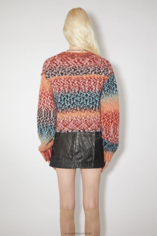 Wool blend jumper Brown/Blue Multi Acne Studios R66LJ114 Apparel