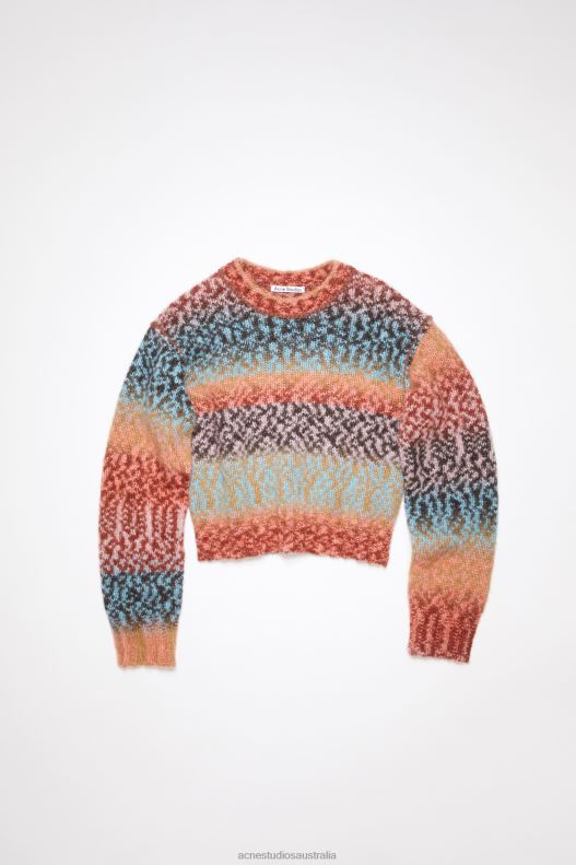 Wool blend jumper Brown/Blue Multi Acne Studios R66LJ114 Apparel