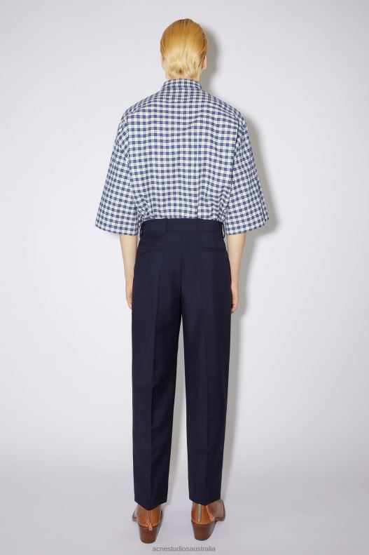 Wool-blend tailored trousers Dark Navy Acne Studios R66LJ1164 Apparel