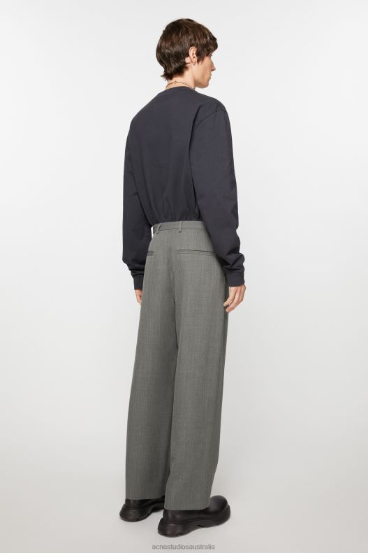 Wool blend trousers Grey Melange Acne Studios R66LJ1049 Apparel