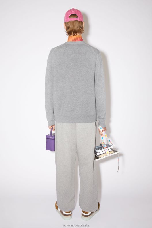 Wool cardigan Unisex Grey Melange Acne Studios R66LJ1182 Apparel