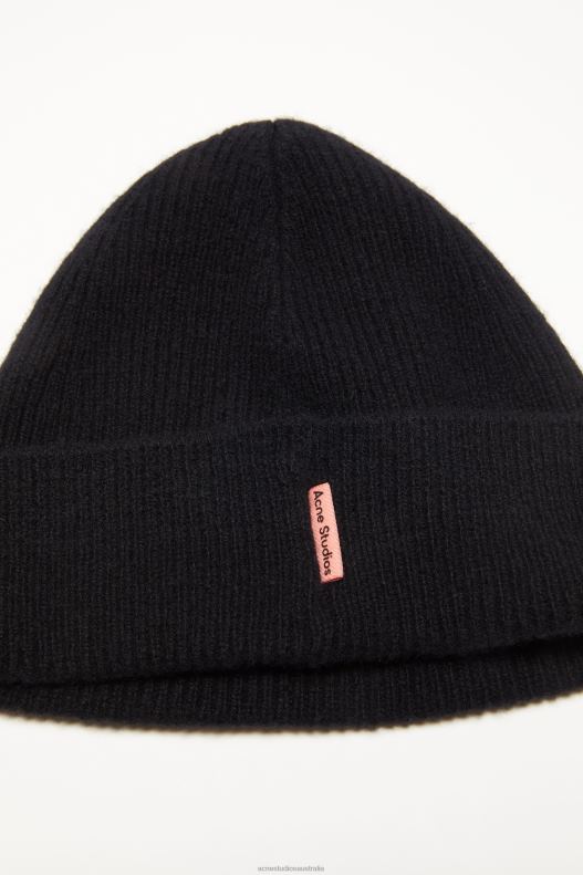 Wool cashmere beanie Black Acne Studios R66LJ456 Accessories