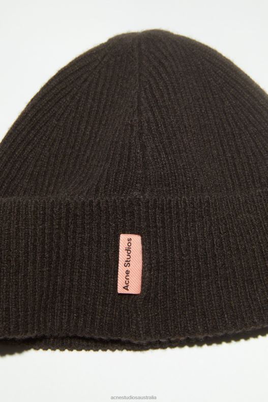 Wool cashmere beanie Dark Brown Acne Studios R66LJ580 Accessories