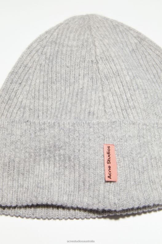 Wool cashmere beanie Light Grey Melange Acne Studios R66LJ662 Accessories