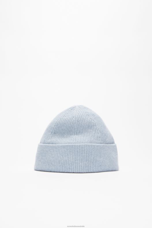 Wool cashmere beanie Steel Blue Melange Acne Studios R66LJ642 Accessories