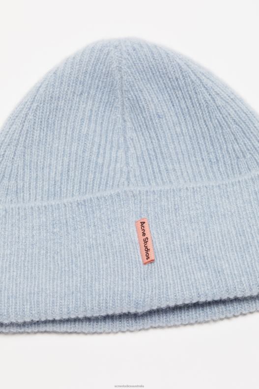 Wool cashmere beanie Steel Blue Melange Acne Studios R66LJ642 Accessories