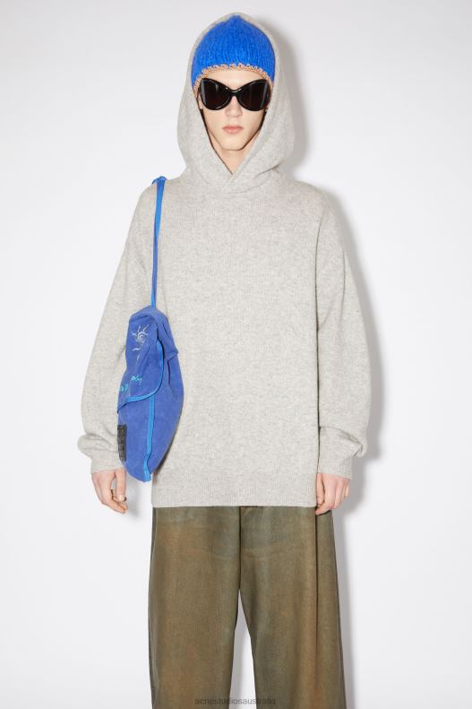 Wool cashmere hoodie Light Grey Melange Acne Studios R66LJ945 Apparel