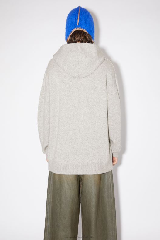 Wool cashmere hoodie Light Grey Melange Acne Studios R66LJ945 Apparel