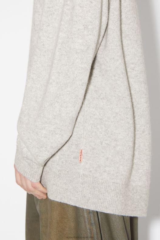 Wool cashmere hoodie Light Grey Melange Acne Studios R66LJ945 Apparel