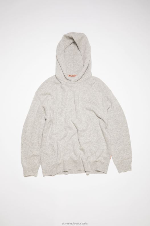 Wool cashmere hoodie Light Grey Melange Acne Studios R66LJ945 Apparel