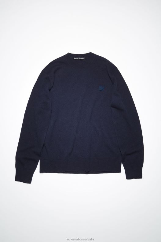 Wool crew neck sweater Navy Acne Studios R66LJ1197 Apparel