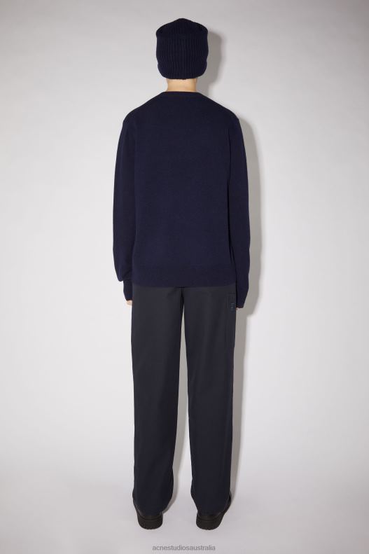 Wool crew neck sweater Navy Acne Studios R66LJ436 Apparel