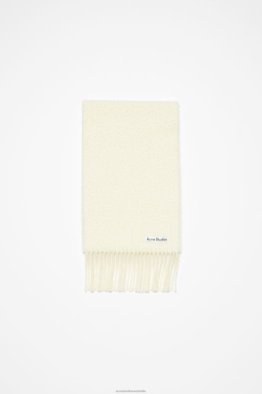 Wool fringe scarf Warm White Acne Studios R66LJ873 Accessories