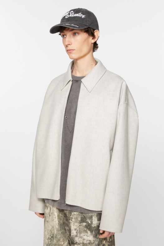 Wool jacket Light Grey Melange Acne Studios R66LJ897 Apparel