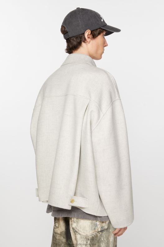 Wool jacket Light Grey Melange Acne Studios R66LJ897 Apparel