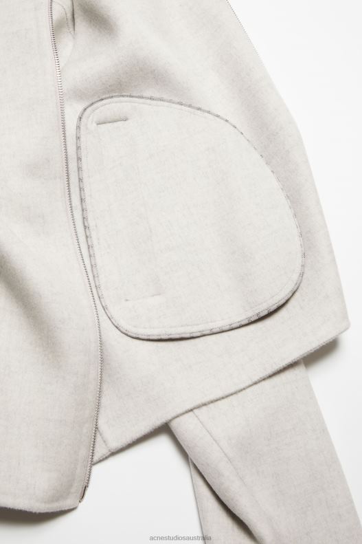 Wool jacket Light Grey Melange Acne Studios R66LJ897 Apparel