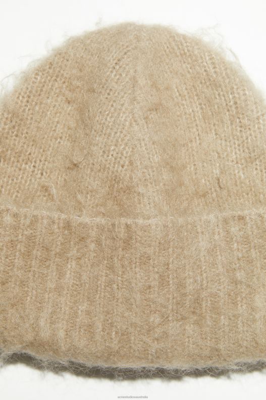 Wool mohair beanie Dark Beige Acne Studios R66LJ667 Accessories