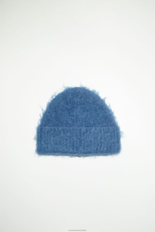 Wool mohair beanie Denim Blue Acne Studios R66LJ563 Accessories