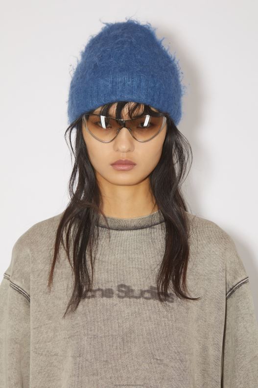 Wool mohair beanie Denim Blue Acne Studios R66LJ563 Accessories