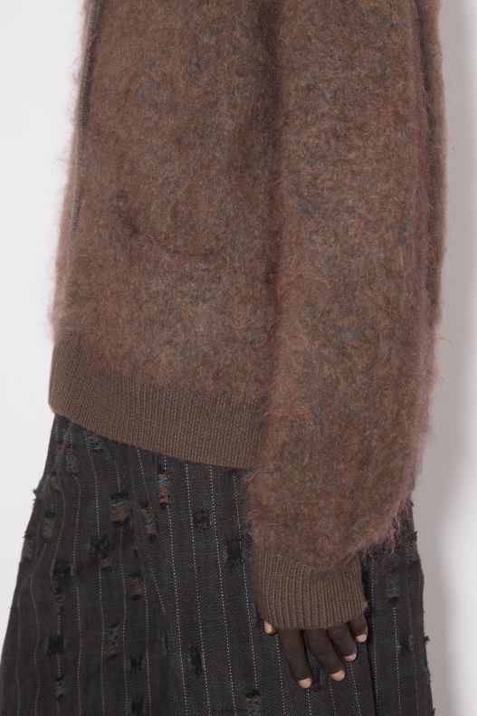 Wool mohair cardigan Brown/Blue MeLange Acne Studios R66LJ111 Apparel