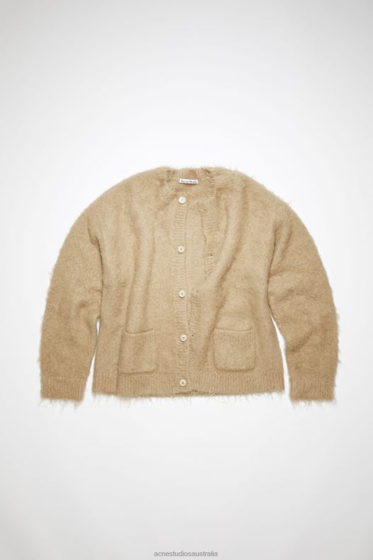 Wool mohair cardigan Dark Beige Acne Studios R66LJ944 Apparel