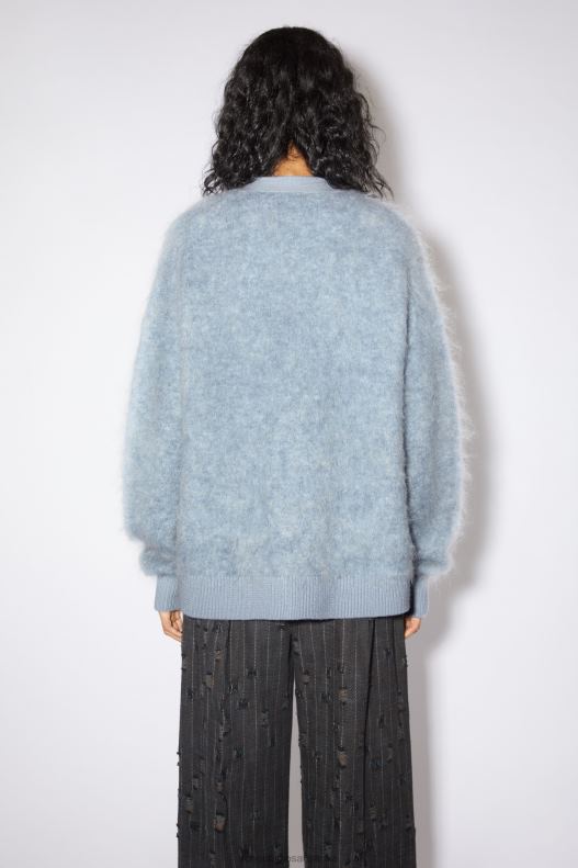 Wool mohair cardigan Denim Blue Acne Studios R66LJ112 Apparel