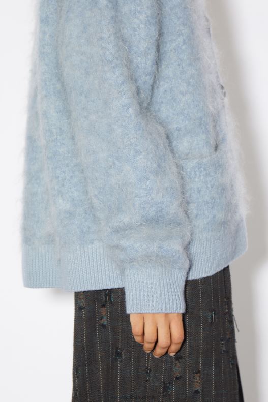 Wool mohair cardigan Denim Blue Acne Studios R66LJ112 Apparel