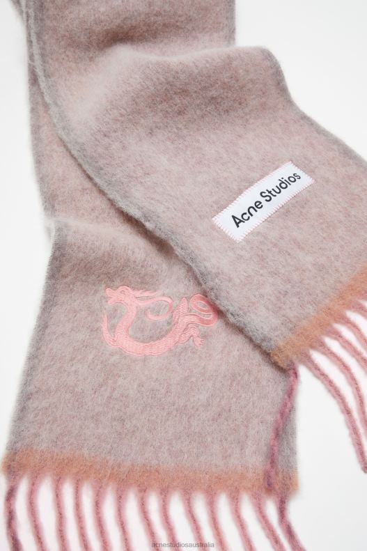 Wool mohair scarf - Narrow Dusty Pink Acne Studios R66LJ779 Accessories