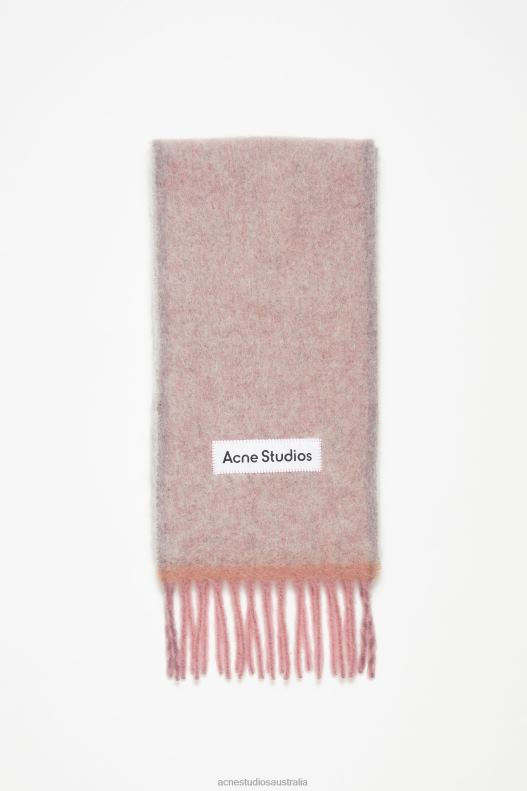 Wool mohair scarf - Narrow Dusty Pink Acne Studios R66LJ779 Accessories