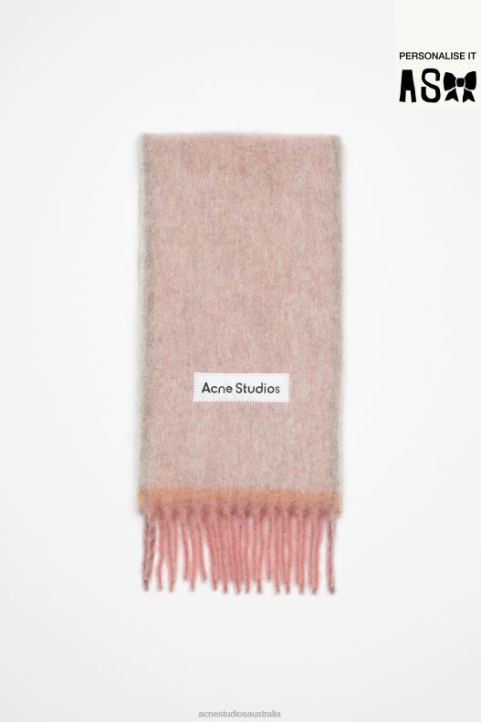 Wool mohair scarf - Narrow Dusty Pink Acne Studios R66LJ780 Accessories