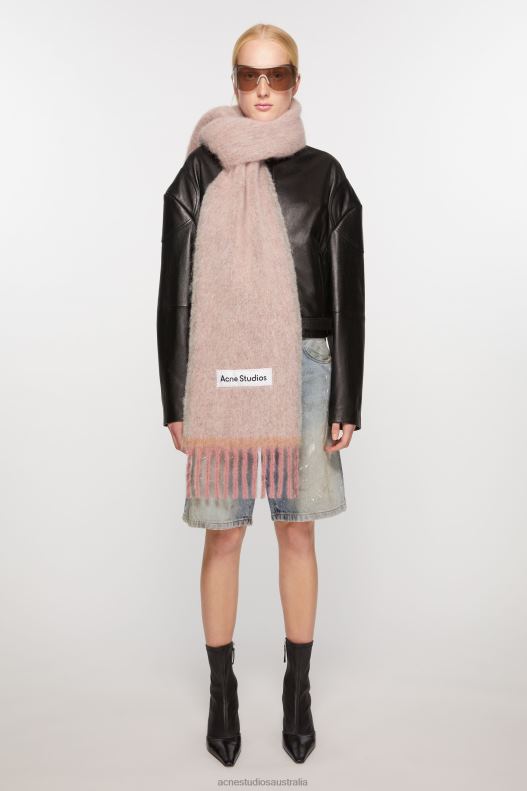 Wool mohair scarf - Narrow Dusty Pink Acne Studios R66LJ780 Accessories