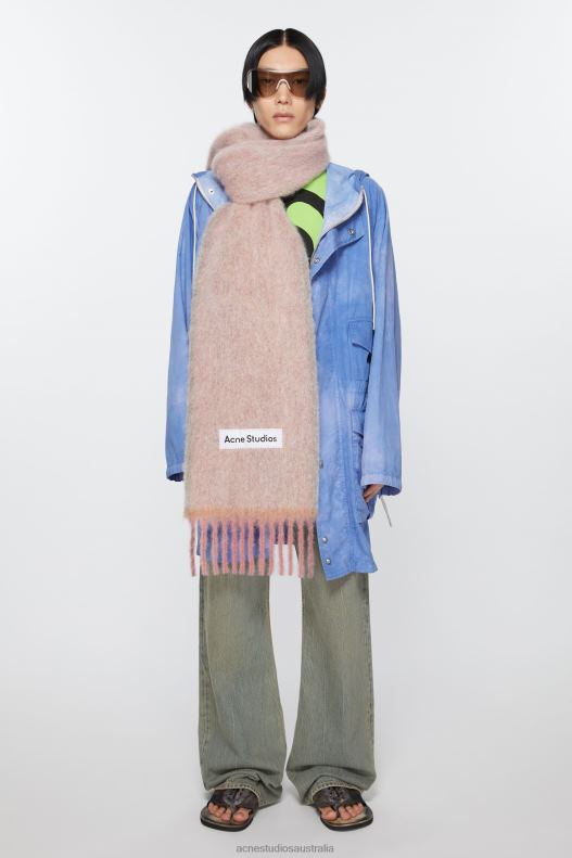 Wool mohair scarf - Narrow Dusty Pink Acne Studios R66LJ780 Accessories