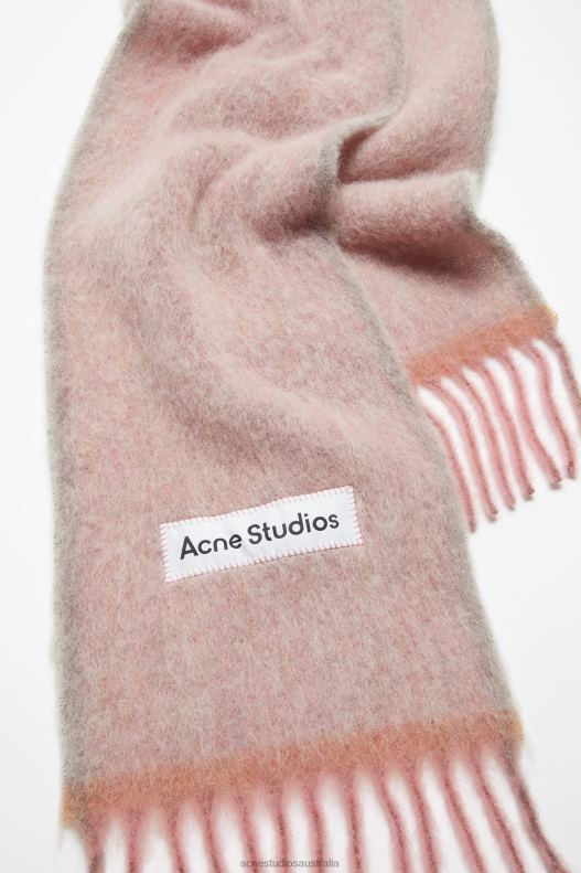 Wool mohair scarf - Narrow Dusty Pink Acne Studios R66LJ780 Accessories