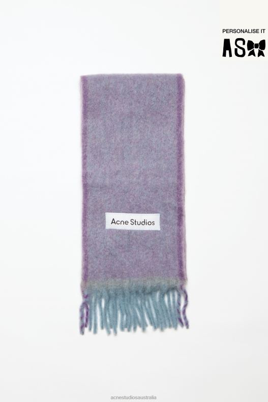 Wool mohair scarf - Narrow Lavender Purple Acne Studios R66LJ713 Accessories