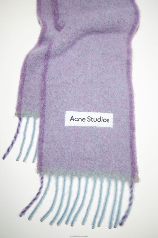 Wool mohair scarf - Narrow Lavender Purple Acne Studios R66LJ713 Accessories