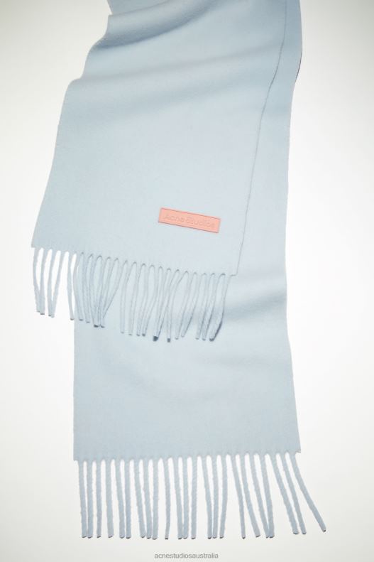 Wool scarf pink label - Narrow Powder Blue Acne Studios R66LJ706 Accessories